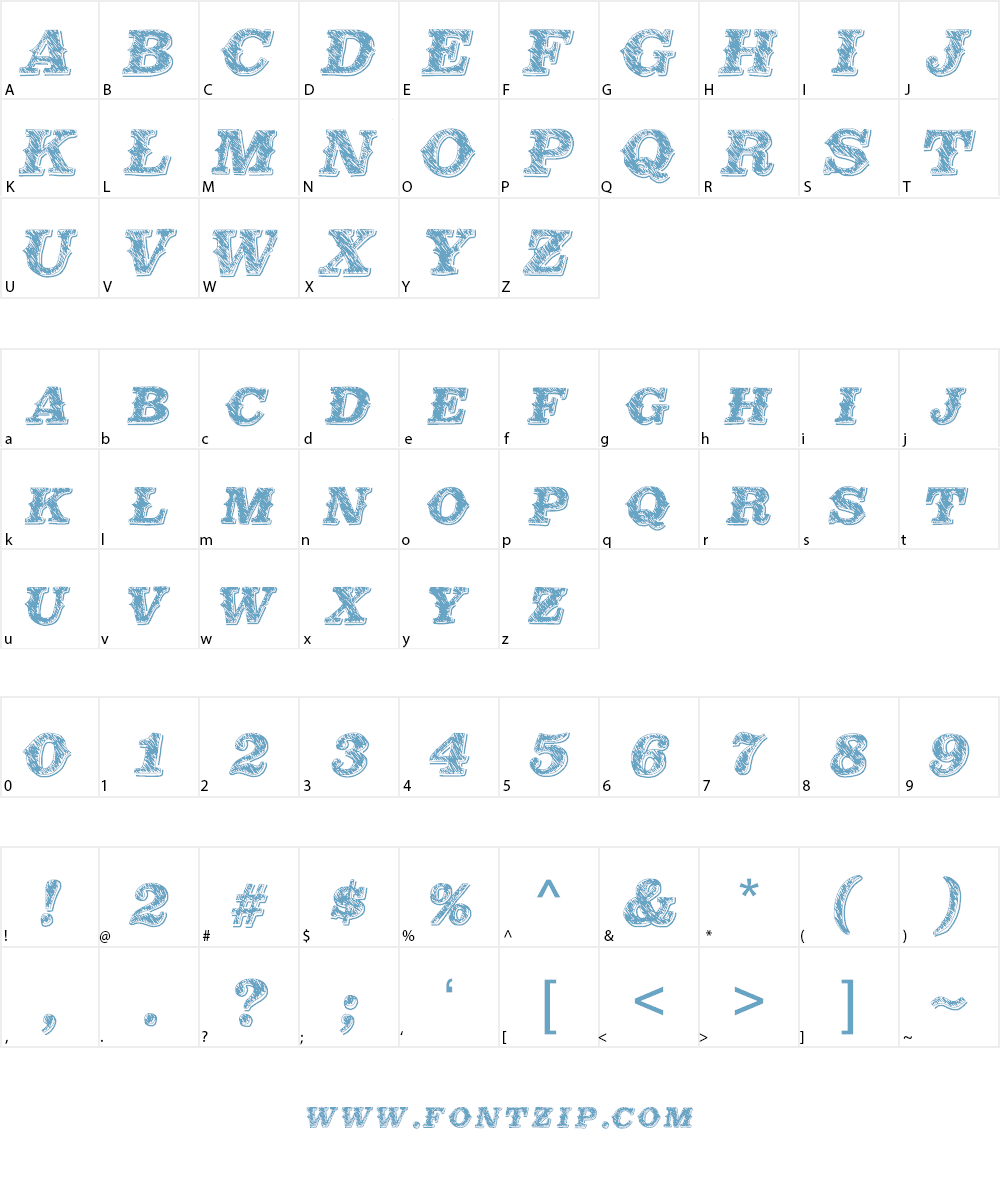 MildEast Font Character